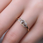 1.20 Karat Salt and Pepper Tria Pırlantalı Yüzük - RNF0540 | Tektaş Pırlanta | Ronaff Pırlanta | Tektaş Yüzük, Pırlanta Yüzük, Kolye, Küpe