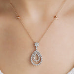 1.22 Karat Damla Sallantılı Pırlantalı Kolye - RNF0138 | Pırlanta Kolye | Ronaff Pırlanta | Tektaş Yüzük, Pırlanta Yüzük, Kolye, Küpe