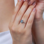 1.62 Karat Oval Mavi Topaz Pırlantalı Yüzük - RNF0252 | Renkli Pırlantalı Yüzükler | Ronaff Pırlanta | Tektaş Yüzük, Pırlanta Yüzük, Kolye, Küpe