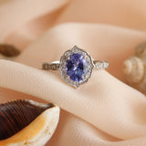 1.65 Karat Oval Tanzanit Pırlantalı Yüzük - RNF0313 | Renkli Taşlı Yüzükler | Ronaff Pırlanta | Tektaş Yüzük, Pırlanta Yüzük, Kolye, Küpe