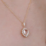 1.65 Karat Morganit Pırlantalı Vintage Kolye - RNF0220 | Renkli Taşlı Kolyeler | Ronaff Pırlanta | Tektaş Yüzük, Pırlanta Yüzük, Kolye, Küpe