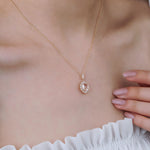 1.65 Karat Morganit Pırlantalı Vintage Kolye - RNF0220 | Renkli Taşlı Kolyeler | Ronaff Pırlanta | Tektaş Yüzük, Pırlanta Yüzük, Kolye, Küpe