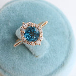 1.67 Karat London Blue Topaz Pırlantalı Yüzük - RNF0140 | Renkli Pırlantalı Yüzükler | Ronaff Pırlanta | Tektaş Yüzük, Pırlanta Yüzük, Kolye, Küpe