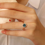 1.67 Karat London Blue Topaz Pırlantalı Yüzük - RNF0140 | Renkli Pırlantalı Yüzükler | Ronaff Pırlanta | Tektaş Yüzük, Pırlanta Yüzük, Kolye, Küpe