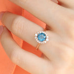 1.67 Karat London Blue Topaz Pırlantalı Yüzük - RNF0140 | Renkli Pırlantalı Yüzükler | Ronaff Pırlanta | Tektaş Yüzük, Pırlanta Yüzük, Kolye, Küpe