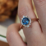 1.67 Karat London Blue Topaz Pırlantalı Yüzük - RNF0140 | Renkli Pırlantalı Yüzükler | Ronaff Pırlanta | Tektaş Yüzük, Pırlanta Yüzük, Kolye, Küpe