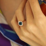 1.67 Karat London Blue Topaz Pırlantalı Yüzük - RNF0140 | Renkli Pırlantalı Yüzükler | Ronaff Pırlanta | Tektaş Yüzük, Pırlanta Yüzük, Kolye, Küpe