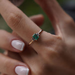 1.28 Karat Emerald Kesim Zümrüt & 0.40 Karat Baget Kesim Pırlantalı Tektaş Yüzük - RNF0118 | Renkli Taşlı Yüzükler | Ronaff Pırlanta | Tektaş Yüzük, Pırlanta Yüzük, Kolye, Küpe