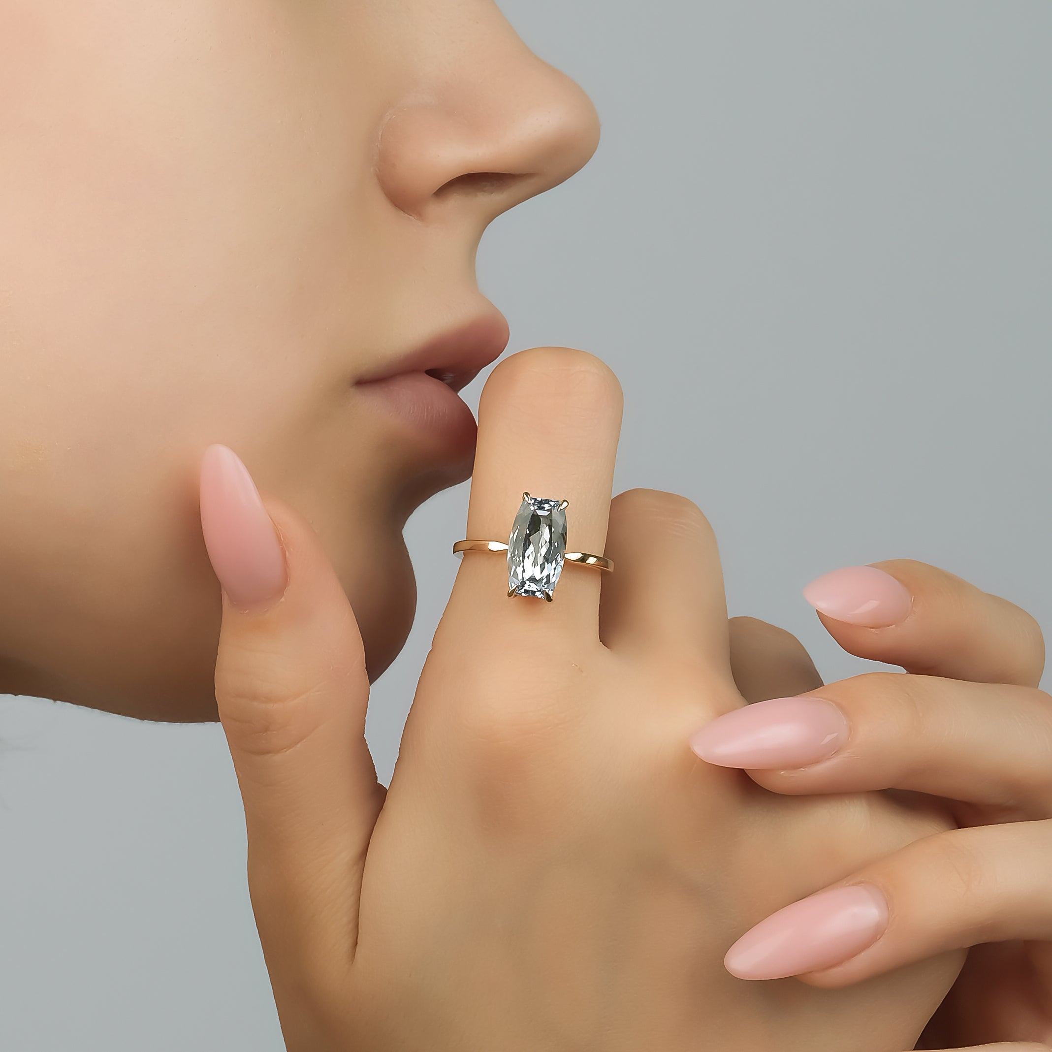 1.68 Karat Mavi Topaz Özel Kesim ve Tasarım Tektaş Yüzük - RNF0701 | Tasarım Yüzük | Ronaff Pırlanta | Tektaş Yüzük, Pırlanta Yüzük, Kolye, Küpe