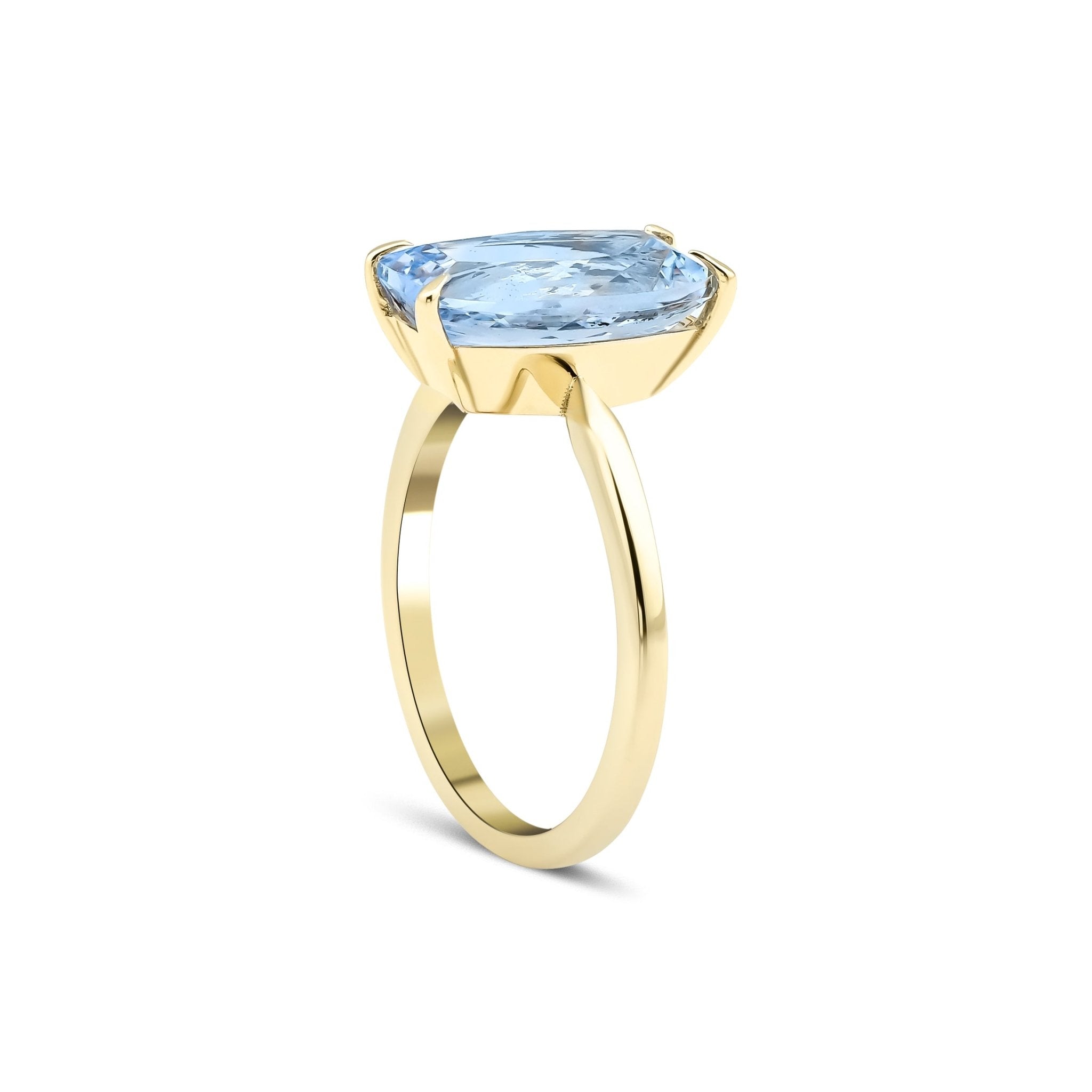 1.68 Karat Mavi Topaz Özel Kesim ve Tasarım Tektaş Yüzük - RNF0701 | Tasarım Yüzük | Ronaff Pırlanta | Tektaş Yüzük, Pırlanta Yüzük, Kolye, Küpe