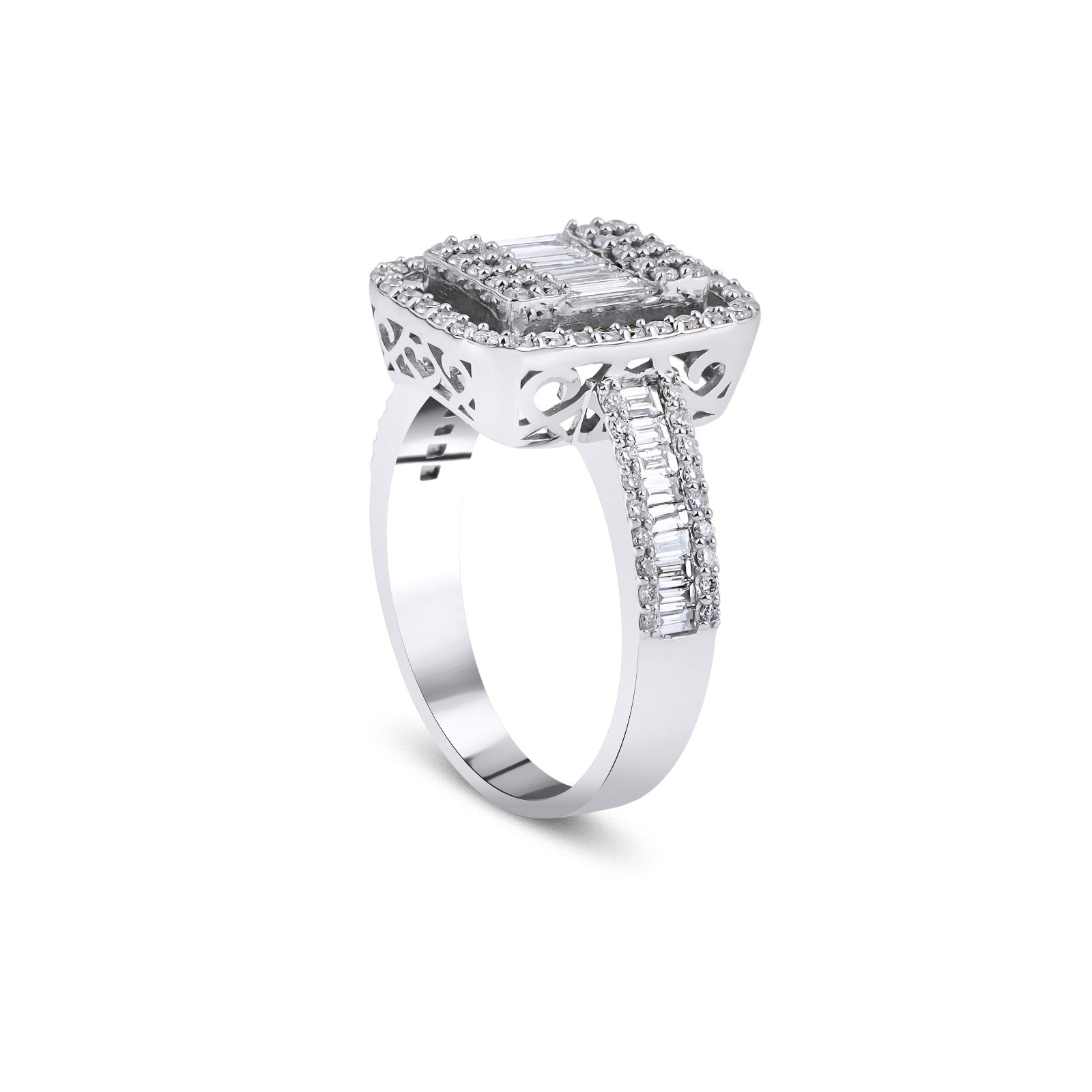 0.72 Karat Baget Kesim & 0.40 Karat Kenar Taşları Pırlanta Tektaş Yüzük - RNF0743 | Pırlanta Yüzük | Ronaff Pırlanta | Tektaş Yüzük, Pırlanta Yüzük, Kolye, Küpe