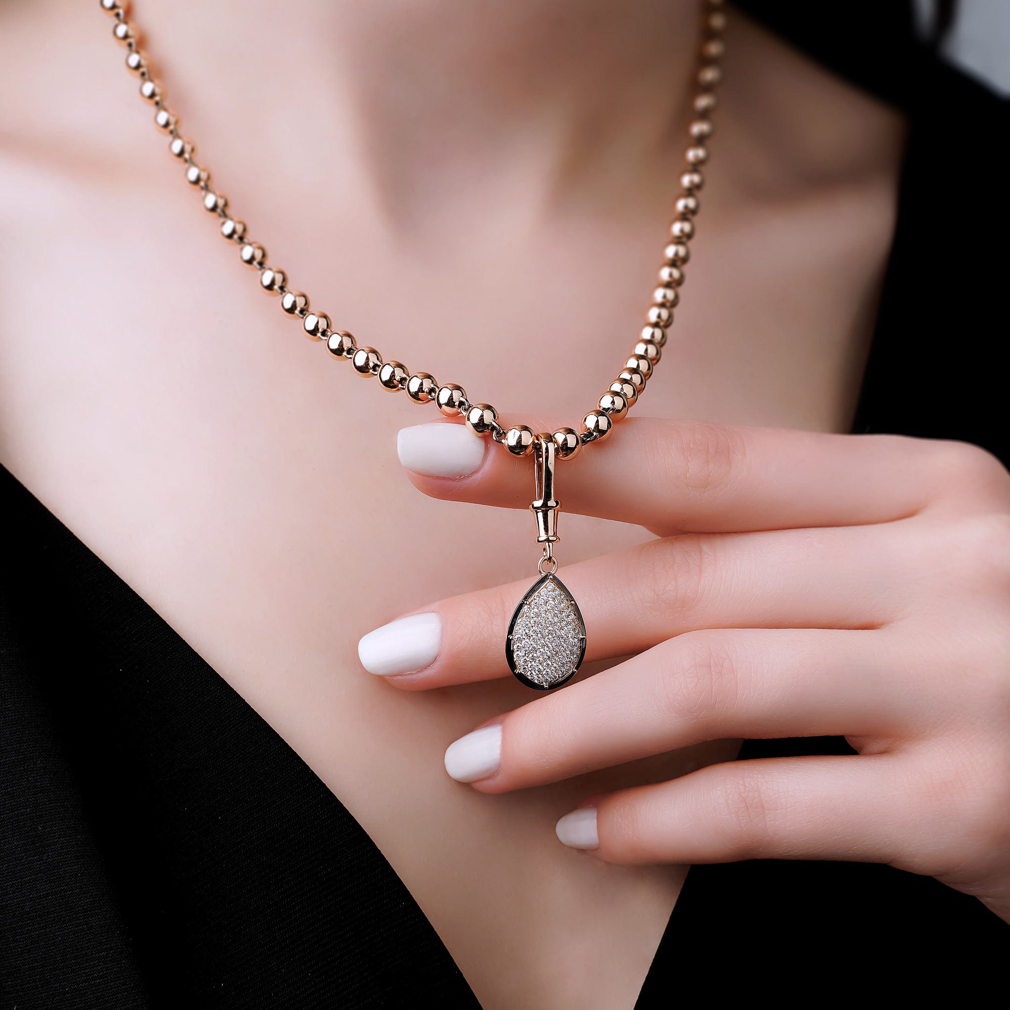 1.96 Karat Özel Tasarım Golden Marble Vintage Kolye - RNF0586 | Pırlanta Kolye | Ronaff Pırlanta | Tektaş Yüzük, Pırlanta Yüzük, Kolye, Küpe