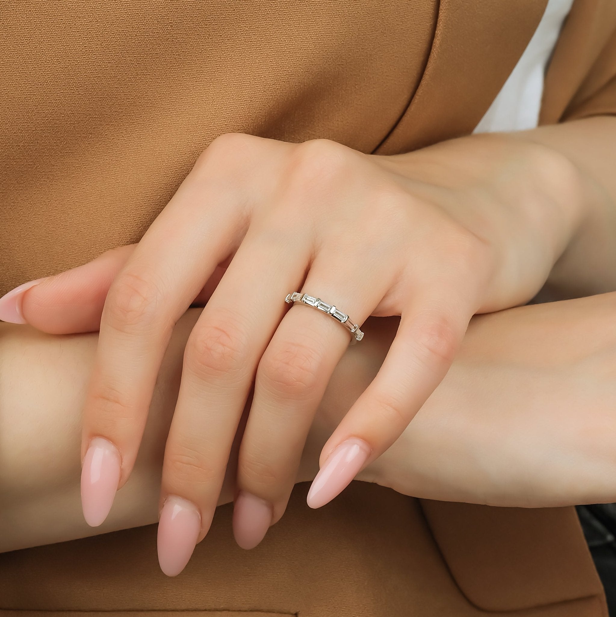 0.42 Karat Baget Kesim Yarımtur Pırlanta Yüzük - RNF0711 | Pırlanta Yüzük | Ronaff Pırlanta | Tektaş Yüzük, Pırlanta Yüzük, Kolye, Küpe