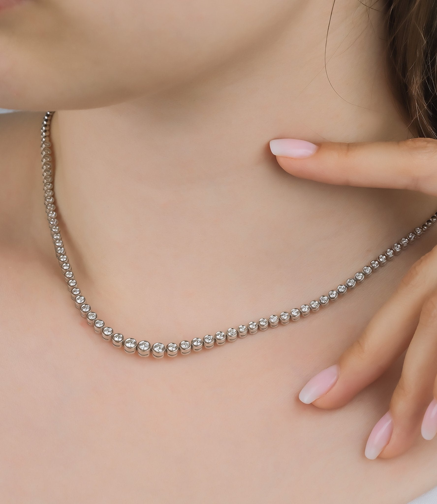 2.80 ct Pırlanta Suyolu Gerdanlık - RNF0710 | Gerdanlık | Ronaff Pırlanta | Tektaş Yüzük, Pırlanta Yüzük, Kolye, Küpe