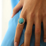 8.75 Karat Opal & Pırlantalı Özel Tasarım Yüzük ( Ocean Ring ) - RNF0706 | Renkli Taşlı Yüzükler | Ronaff Pırlanta | Tektaş Yüzük, Pırlanta Yüzük, Kolye, Küpe