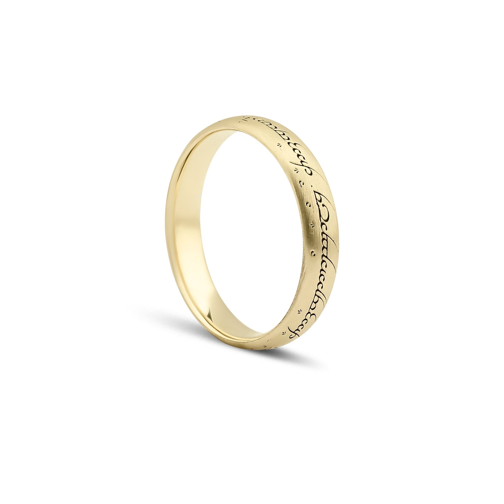 14 Ayar Sarı Altın Yüzüklerin Efendisi Alyans (The One Ring ) - RNF0703 | Tasarım Alyans | Ronaff Pırlanta | Tektaş Yüzük, Pırlanta Yüzük, Kolye, Küpe