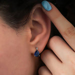 2.00 Karat Damla Safir Pırlantalı Küpe - RNF0341 | Renkli Taşlı Küpe | Ronaff Pırlanta | Tektaş Yüzük, Pırlanta Yüzük, Kolye, Küpe