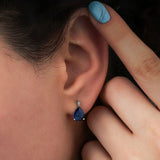 2.00 Karat Damla Safir Pırlantalı Küpe - RNF0341 | Renkli Taşlı Küpe | Ronaff Pırlanta | Tektaş Yüzük, Pırlanta Yüzük, Kolye, Küpe