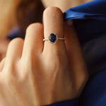 1.80 Karat Oval Kesim Safir & 0.34 Karat Yuvarlak Kesim Pırlantalı Yüzük - RNF0667 | Renkli Taşlı Yüzükler | Ronaff Pırlanta | Tektaş Yüzük, Pırlanta Yüzük, Kolye, Küpe