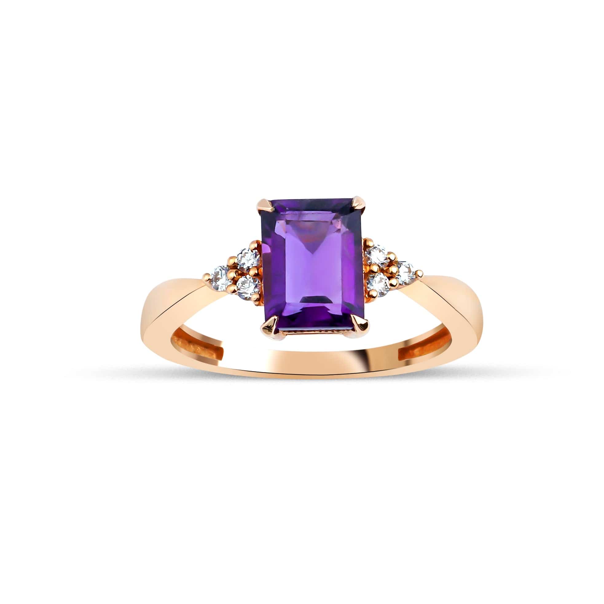 2.12 Karat Ametist Pırlantalı Yüzük - RNF0312 | Renkli Taşlı Yüzükler | Ronaff Pırlanta | Tektaş Yüzük, Pırlanta Yüzük, Kolye, Küpe