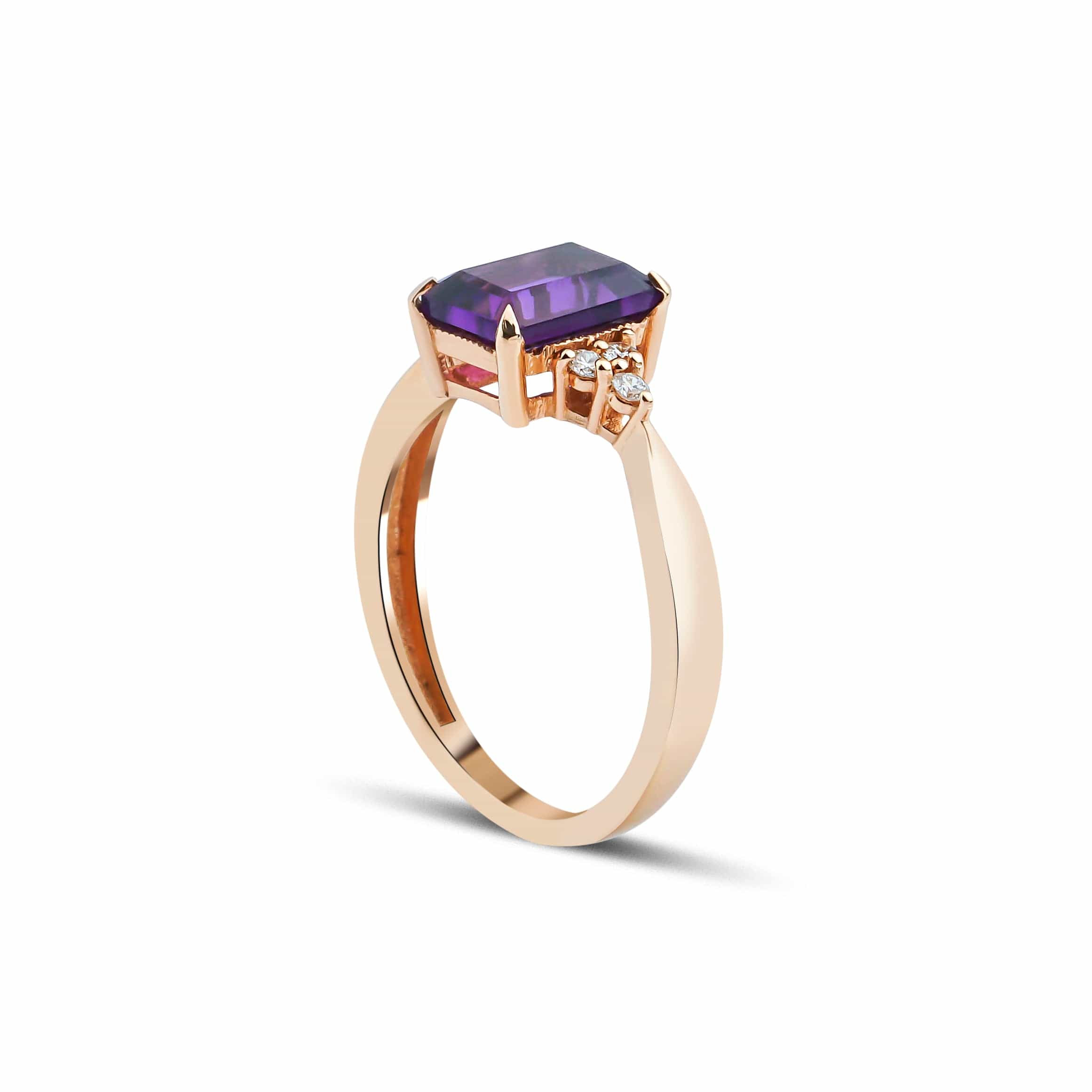 2.12 Karat Ametist Pırlantalı Yüzük - RNF0312 | Renkli Taşlı Yüzükler | Ronaff Pırlanta | Tektaş Yüzük, Pırlanta Yüzük, Kolye, Küpe