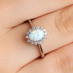 2.18 Karat Opal Pırlantalı Yüzük - RNF0157 | Renkli Taşlı Yüzükler | Ronaff Pırlanta | Tektaş Yüzük, Pırlanta Yüzük, Kolye, Küpe