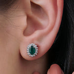 2.40 Karat Oval Kesim Zümrüt Pırlantalı Küpe - RNF0384 | Renkli Taşlı Küpe | Ronaff Pırlanta | Tektaş Yüzük, Pırlanta Yüzük, Kolye, Küpe