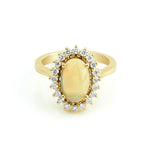 2.38 Karat Opal & 0.14 Karat Pırlantalı Yüzük - RNF0151 | Renkli Taşlı Yüzükler | Ronaff Pırlanta | Tektaş Yüzük, Pırlanta Yüzük, Kolye, Küpe