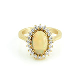 2.38 Karat Opal & 0.14 Karat Pırlantalı Yüzük - RNF0151 | Renkli Taşlı Yüzükler | Ronaff Pırlanta | Tektaş Yüzük, Pırlanta Yüzük, Kolye, Küpe