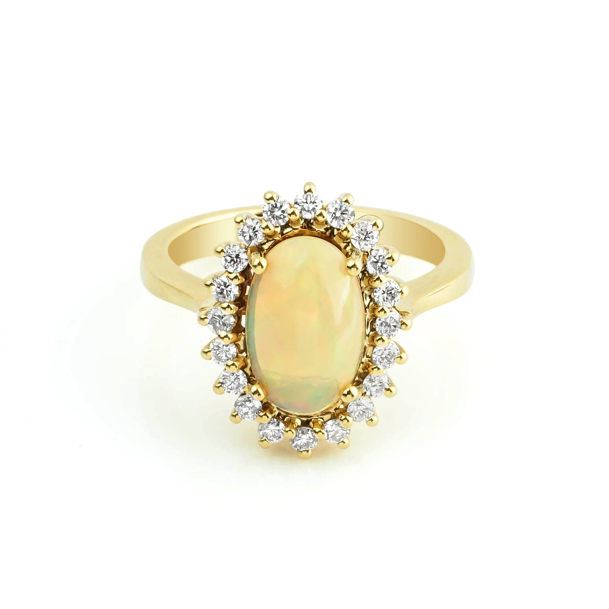 2.38 Karat Opal & 0.14 Karat Pırlantalı Yüzük - RNF0151 | Renkli Taşlı Yüzükler | Ronaff Pırlanta | Tektaş Yüzük, Pırlanta Yüzük, Kolye, Küpe