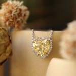 2.58 Karat Kalp Quartz Taşı ve Pırlantalı Tasarım Kolye - RNF0674 | Pırlanta Kolye | Ronaff Pırlanta | Tektaş Yüzük, Pırlanta Yüzük, Kolye, Küpe