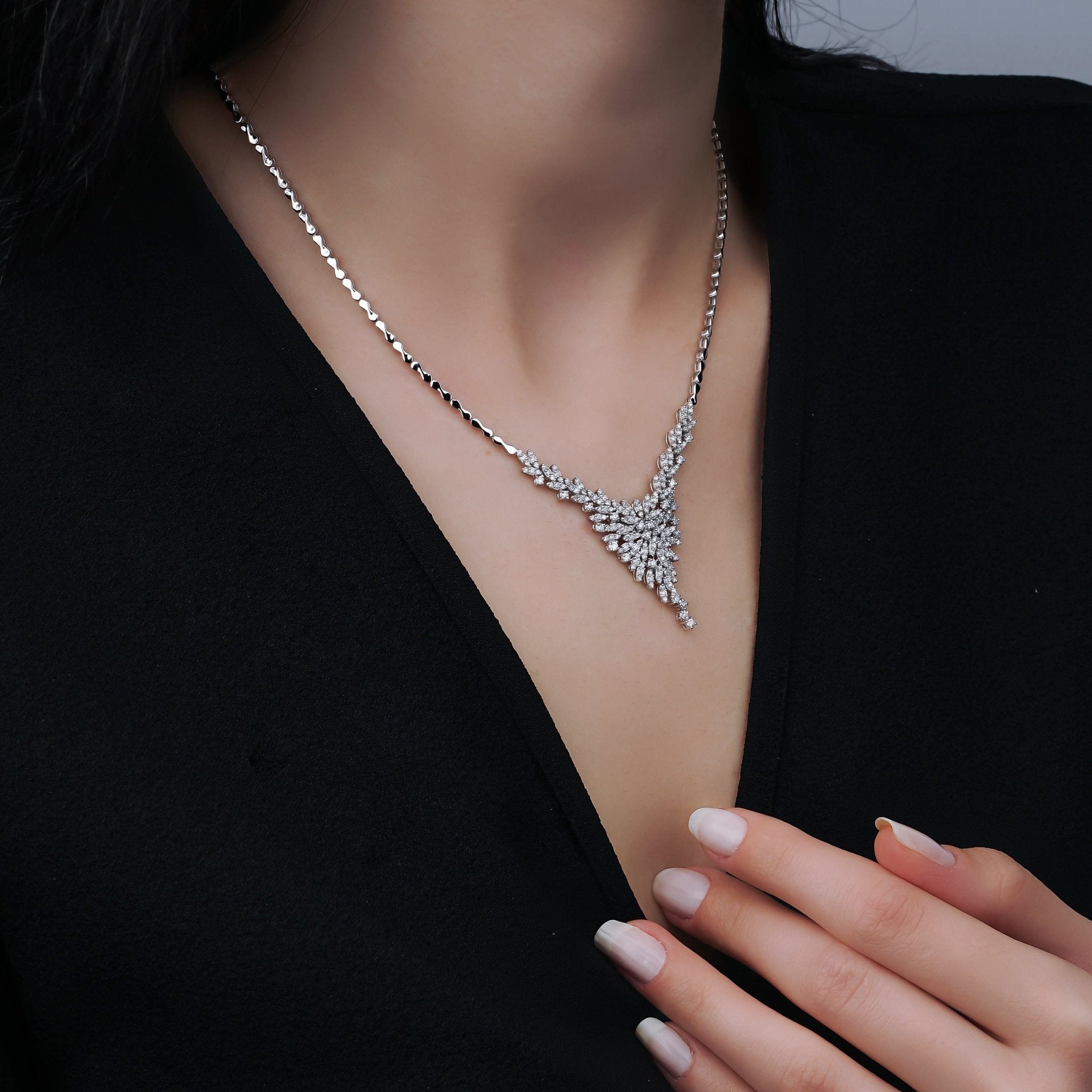 2.72 Karat Özel Tasarım Pırlanta Gerdanlık - RNF0215 | Gerdanlık | Ronaff Pırlanta | Tektaş Yüzük, Pırlanta Yüzük, Kolye, Küpe