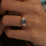 2.78 Karat Marla London Blue Topaz & 0.40 ct Markiz Kesim Pırlantalı Yüzük - RNF0562 | Renkli Taşlı Yüzükler | Ronaff Pırlanta | Tektaş Yüzük, Pırlanta Yüzük, Kolye, Küpe