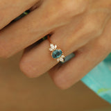 2.78 Karat Marla London Blue Topaz & 0.40 ct Markiz Kesim Pırlantalı Yüzük - RNF0562 | Renkli Taşlı Yüzükler | Ronaff Pırlanta | Tektaş Yüzük, Pırlanta Yüzük, Kolye, Küpe