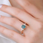 2.78 Karat Marla London Blue Topaz & 0.40 ct Markiz Kesim Pırlantalı Yüzük - RNF0562 | Renkli Taşlı Yüzükler | Ronaff Pırlanta | Tektaş Yüzük, Pırlanta Yüzük, Kolye, Küpe