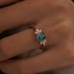 2.78 Karat Marla London Blue Topaz & 0.40 ct Markiz Kesim Pırlantalı Yüzük - RNF0562 | Renkli Taşlı Yüzükler | Ronaff Pırlanta | Tektaş Yüzük, Pırlanta Yüzük, Kolye, Küpe