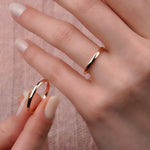 2 mm Çift Rose Altın Bombeli Alyans - RNF0599 | Alyans | Ronaff Pırlanta | Tektaş Yüzük, Pırlanta Yüzük, Kolye, Küpe