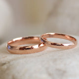 3 mm& 4 mm 14 Ayar Şeftali Rengi Bombeli Altın Alyans - RNF0721 | Alyans | Ronaff Pırlanta | Tektaş Yüzük, Pırlanta Yüzük, Kolye, Küpe