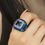 3.06 Karat Prenses Kesim Safir Özel Tasarım Pırlantalı Mineli Yüzük - RNF0702 | Pırlanta Yüzük | Ronaff Pırlanta | Tektaş Yüzük, Pırlanta Yüzük, Kolye, Küpe