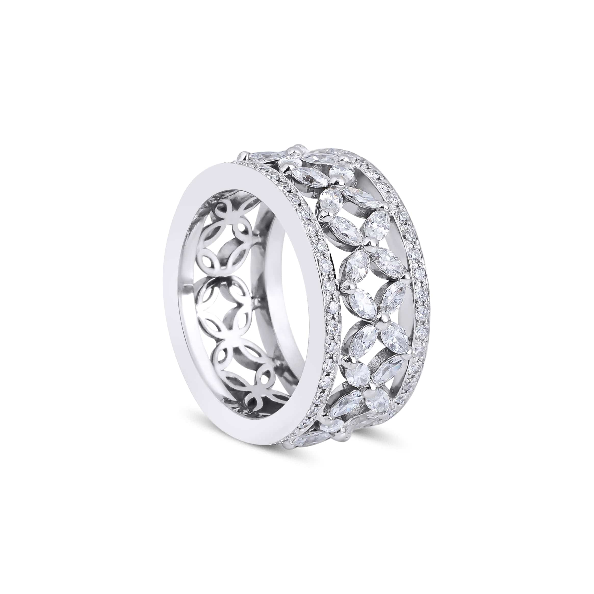 3.20 Karat Markiz Pırlantalı Özel Tasarım Tamtur Alyans - RNF0557 | Tamtur Pırlanta Yüzük | Ronaff Pırlanta | Tektaş Yüzük, Pırlanta Yüzük, Kolye, Küpe