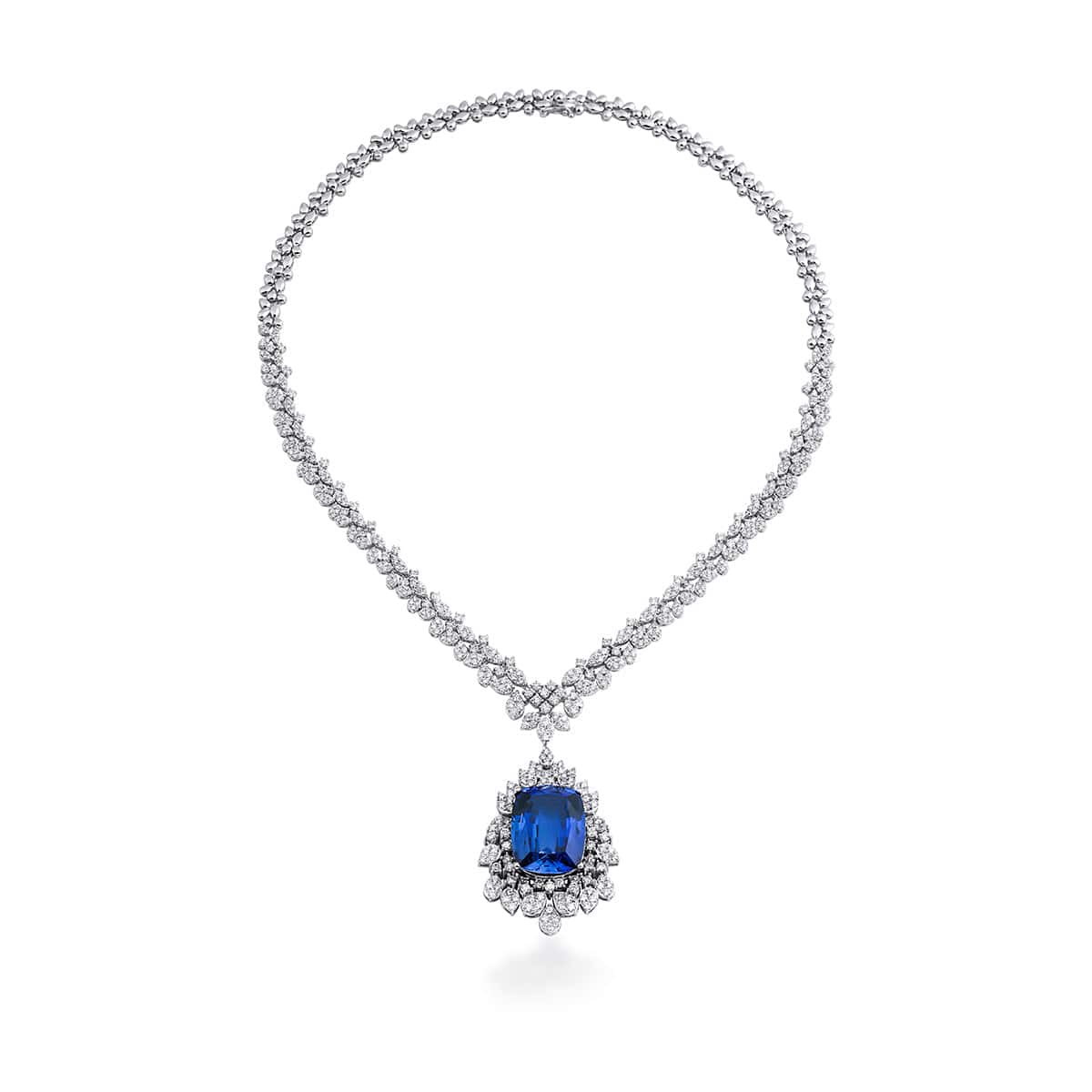 36.64 Karat Safir Pırlantalı Gerdanlık - RNF0210 | Gerdanlık | Ronaff Pırlanta | Tektaş Yüzük, Pırlanta Yüzük, Kolye, Küpe