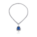 36.64 Karat Safir Pırlantalı Gerdanlık - RNF0210 | Gerdanlık | Ronaff Pırlanta | Tektaş Yüzük, Pırlanta Yüzük, Kolye, Küpe