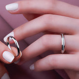 3 mm Beyaz Altın Çift Bombeli Alyans - RNF0575 | Alyans | Ronaff Pırlanta | Tektaş Yüzük, Pırlanta Yüzük, Kolye, Küpe