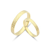 3 mm Çift Sarı Dövmeli Tasarım Alyans - RNF0286 | Alyans | Ronaff Pırlanta | Tektaş Yüzük, Pırlanta Yüzük, Kolye, Küpe