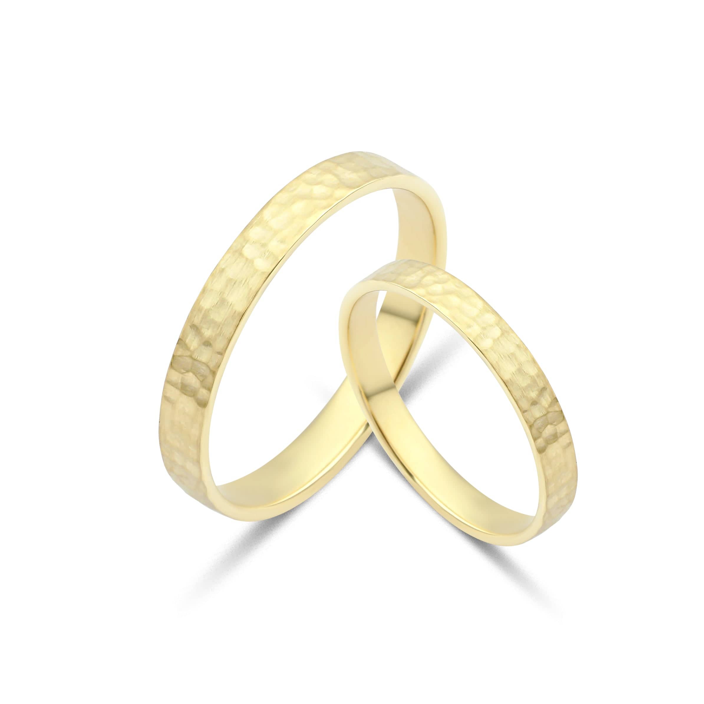3 mm Çift Sarı Dövmeli Tasarım Alyans - RNF0286 | Alyans | Ronaff Pırlanta | Tektaş Yüzük, Pırlanta Yüzük, Kolye, Küpe
