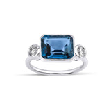 4.00 Karat London Blue Topaz Pırlantalı Yüzük - RNF0686 | Renkli Pırlantalı Yüzükler | Ronaff Pırlanta | Tektaş Yüzük, Pırlanta Yüzük, Kolye, Küpe