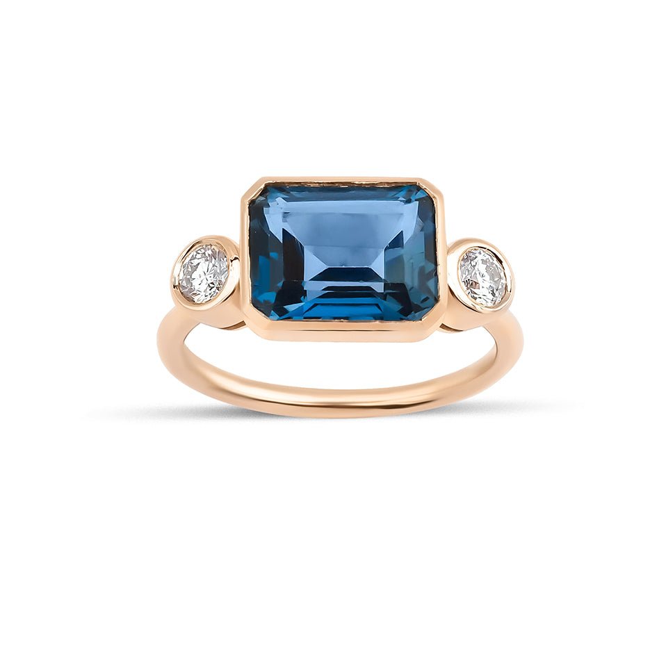4.00 Karat London Blue Topaz Pırlantalı Yüzük - RNF0686 | Renkli Pırlantalı Yüzükler | Ronaff Pırlanta | Tektaş Yüzük, Pırlanta Yüzük, Kolye, Küpe