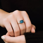 4.00 Karat London Blue Topaz Pırlantalı Yüzük - RNF0686 | Renkli Pırlantalı Yüzükler | Ronaff Pırlanta | Tektaş Yüzük, Pırlanta Yüzük, Kolye, Küpe