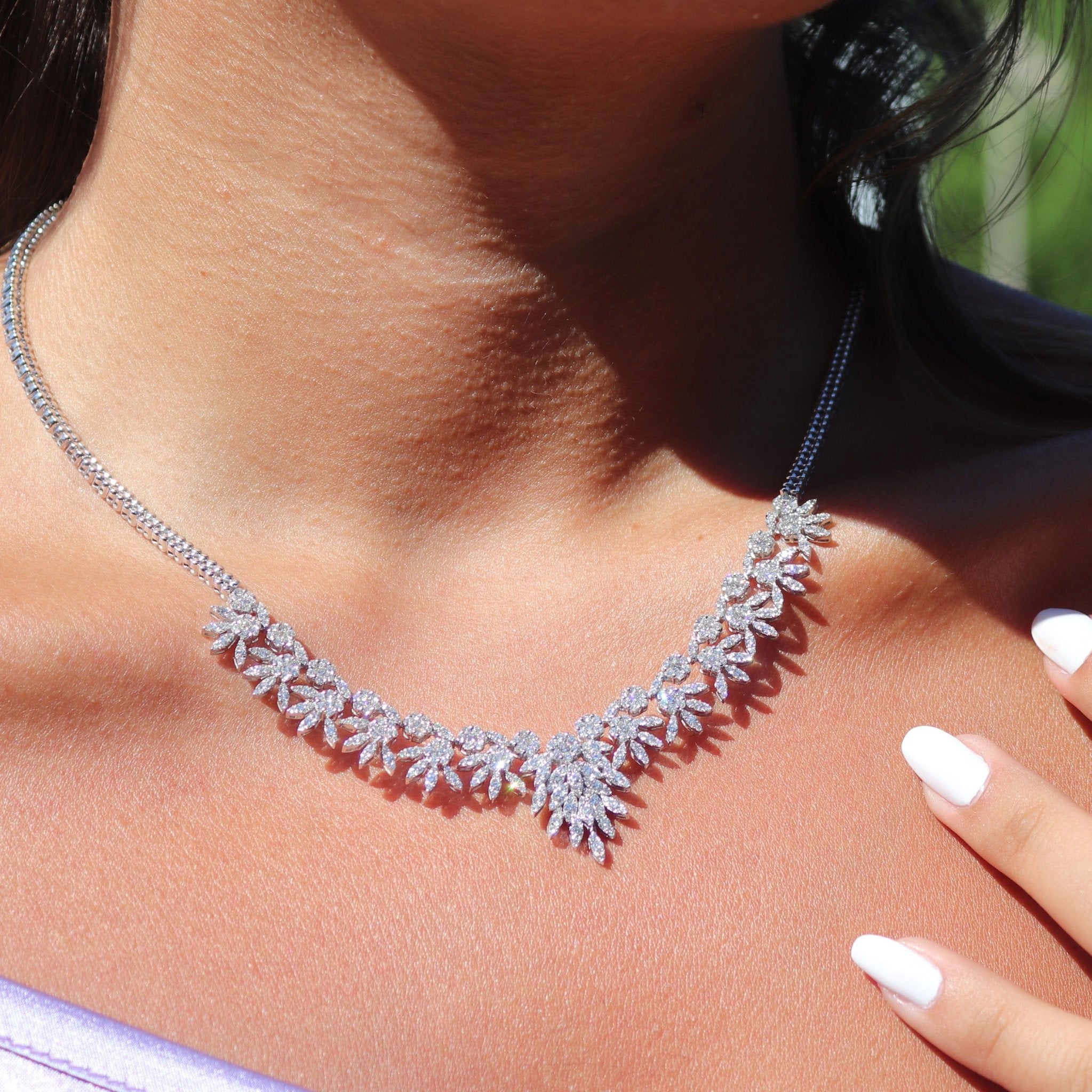 4.54 Karat Pırlanta Tasarım Gerdanlık - RNF0167 | Gerdanlık | Ronaff Pırlanta | Tektaş Yüzük, Pırlanta Yüzük, Kolye, Küpe