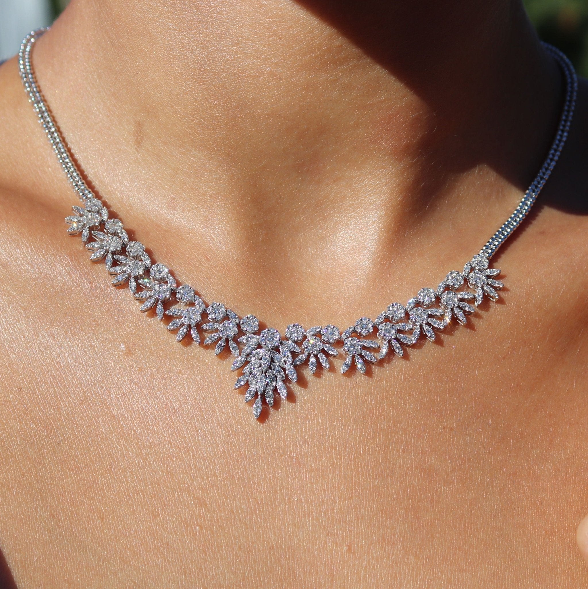 4.54 Karat Pırlanta Tasarım Gerdanlık - RNF0167 | Gerdanlık | Ronaff Pırlanta | Tektaş Yüzük, Pırlanta Yüzük, Kolye, Küpe